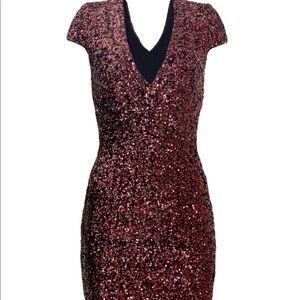 Slate and Willow purple sequin mini dress small